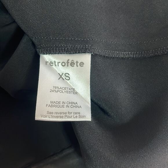 Retrofete Sab Halterneck Ruched High Slit Black Maxi Gown Size XS - Picture 11 of 11